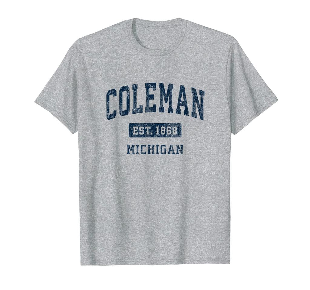 Coleman Michigan MI Vintage Athletic Sports Design T-Shirt