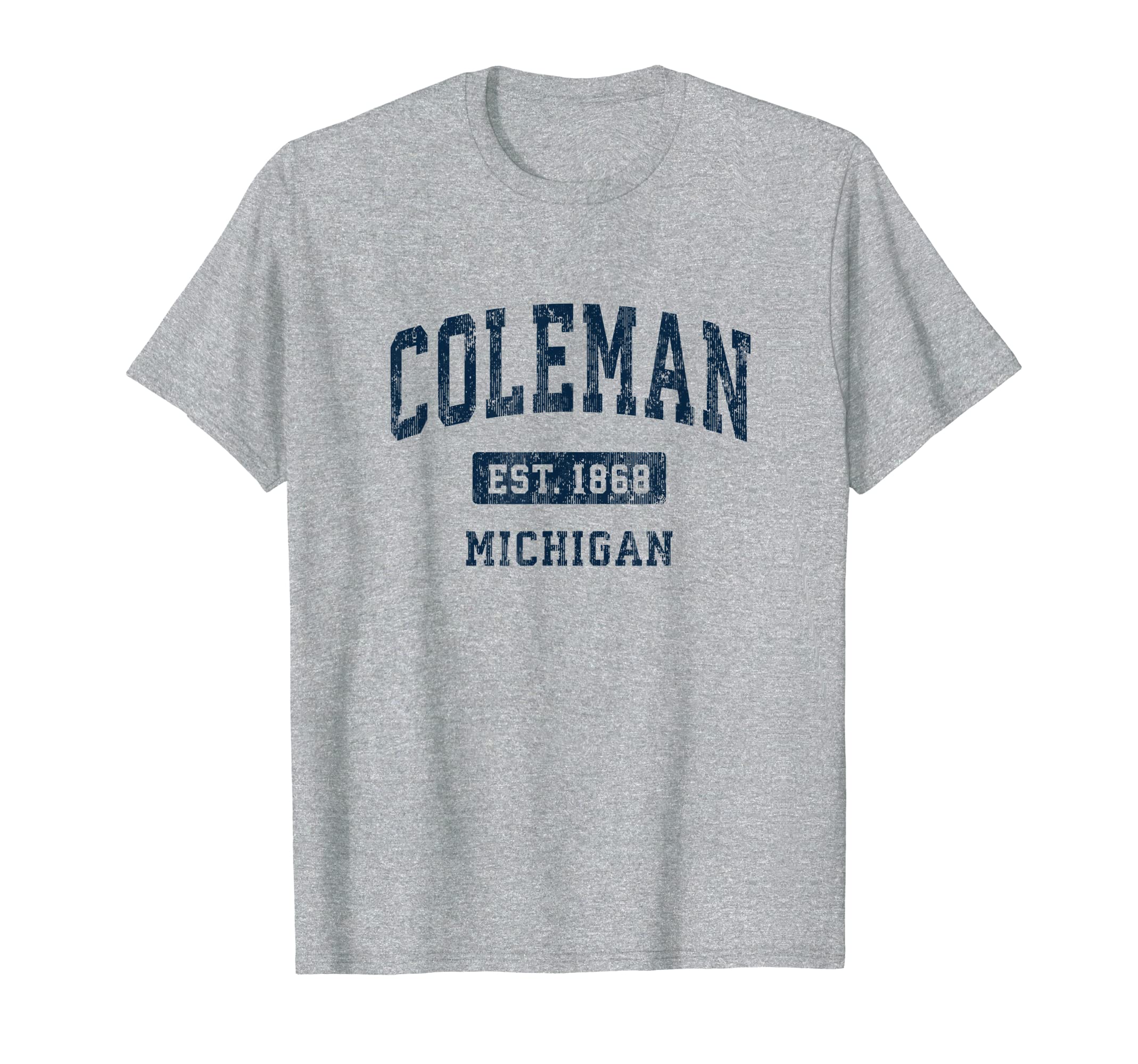 

Coleman Michigan MI Vintage Athletic Sports Design T-Shirt серый