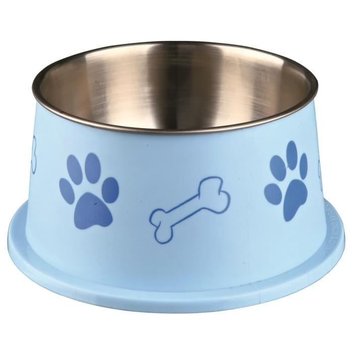 Ecuelle Pour Chien - TRIXIE - Ø19cm - Acier Inoxydable - Antidérapante - 0,9L