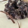 Sheer Gingham Scrunchies With Thin Ribbons Transparent Plaid Hair Ties Fairy Style Light Weight Hair Rope For Summer