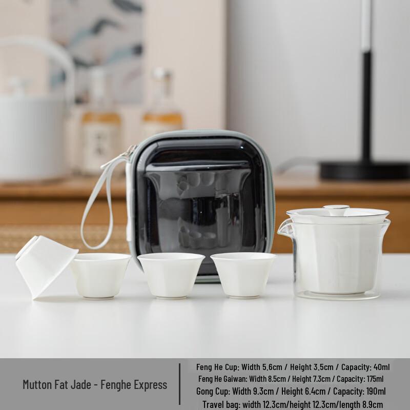Mu Yi Travel Quick Brew Ceramic Tea Set