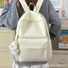 Mochila mochila escolar femenina estudiante universitaria versión coreana ins gran capacidad simple color sólido mochila estudiante de secundaria mochila niños