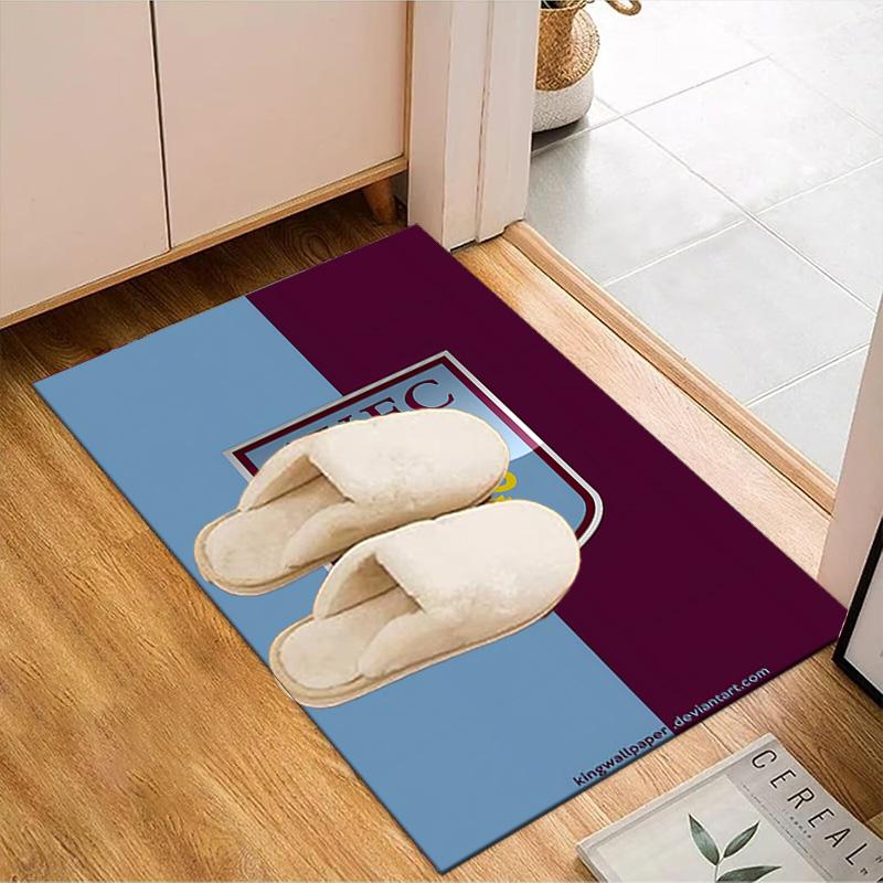 Aston Villa Crest Design Rug Game Carpet, Floor Mat for Bedroom Living Room Entryway Rug, Home Decor Idea Gift for Christmas Birthday