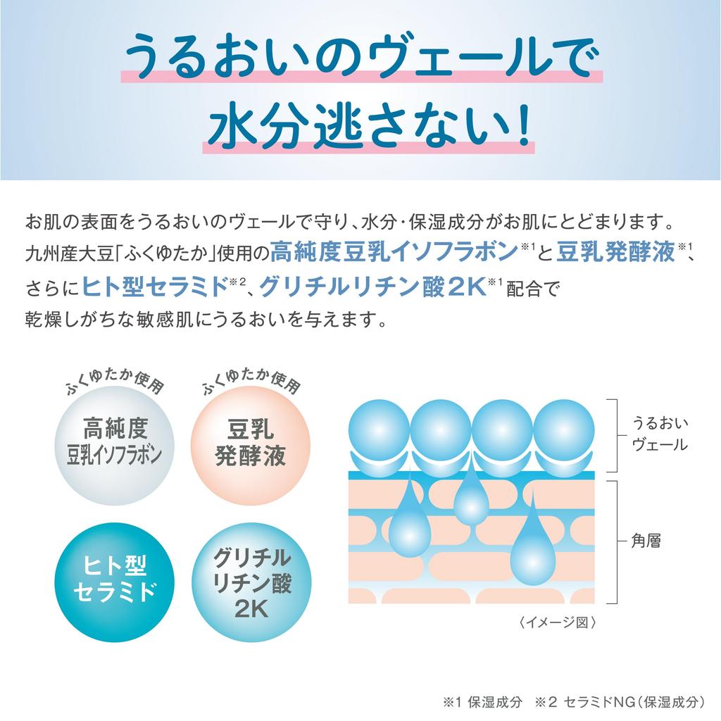 Namereka Honpo Mild Lotion NC - Hydration & Moisture for Dry, Sensitive Skin, Alcohol-Free, Soy Isoflavones