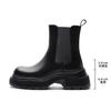 Women's Shoes Platform Chelsea Boots Leather Martin Boots 2025 New Fashion British Style Heightened Cigarette Tube Short Boots