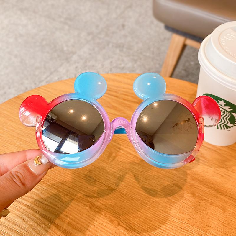 Boy Girl Cute Cartoon Bear Shape Fashion Round Sunglasses Children Vintage Sunglasses UV Protection Classic Kids Eyewear