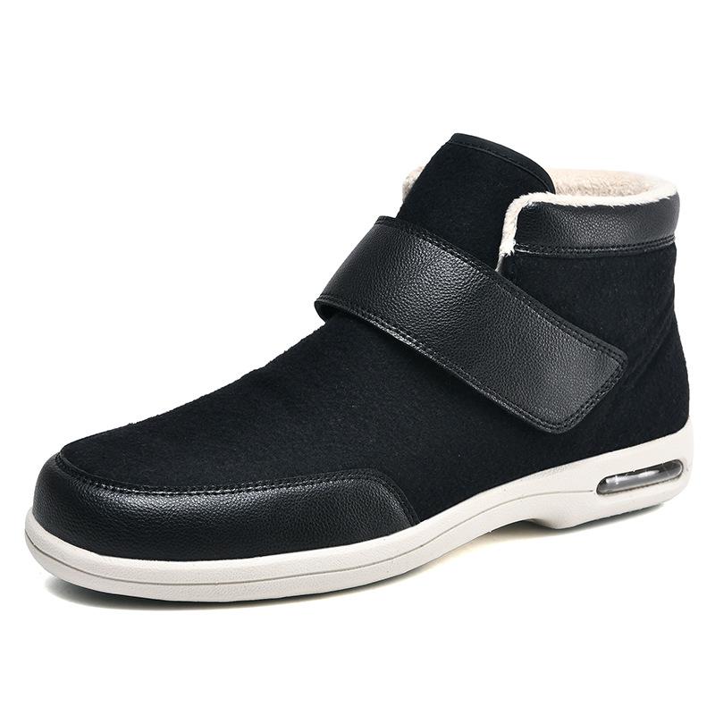 

Autumn and winter walking shoes in old Velcro fleece boots 40 чорний