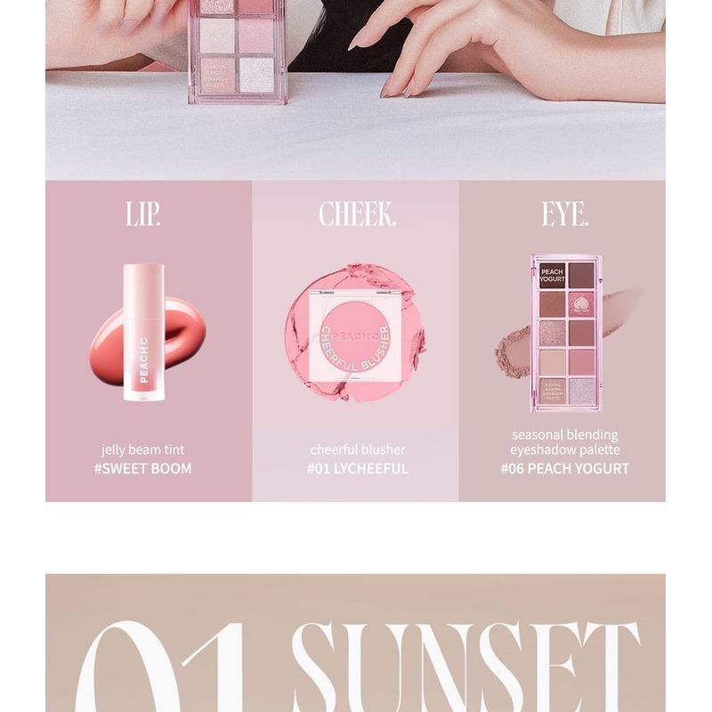 Peach C - Seasonal Blending Eyeshadow Palette - 6 Types