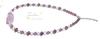 [Malline] Natural Stone Pendant Short Necklace Lavender Amethyst Crystal Healing Light Purple Made in Japan Handmade