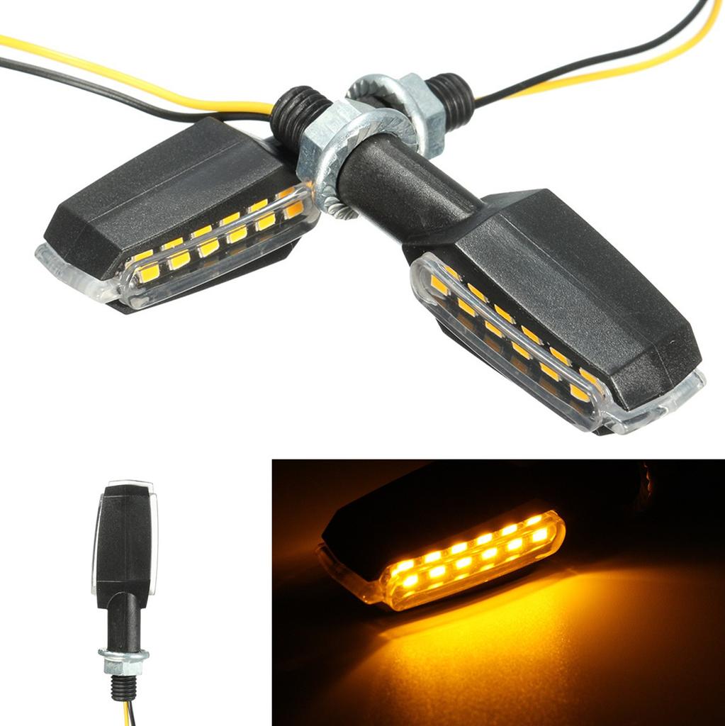 1 Pair Motorcycles Motocross Scooters Turn Signal Corner Light 9 LEDs Decoration