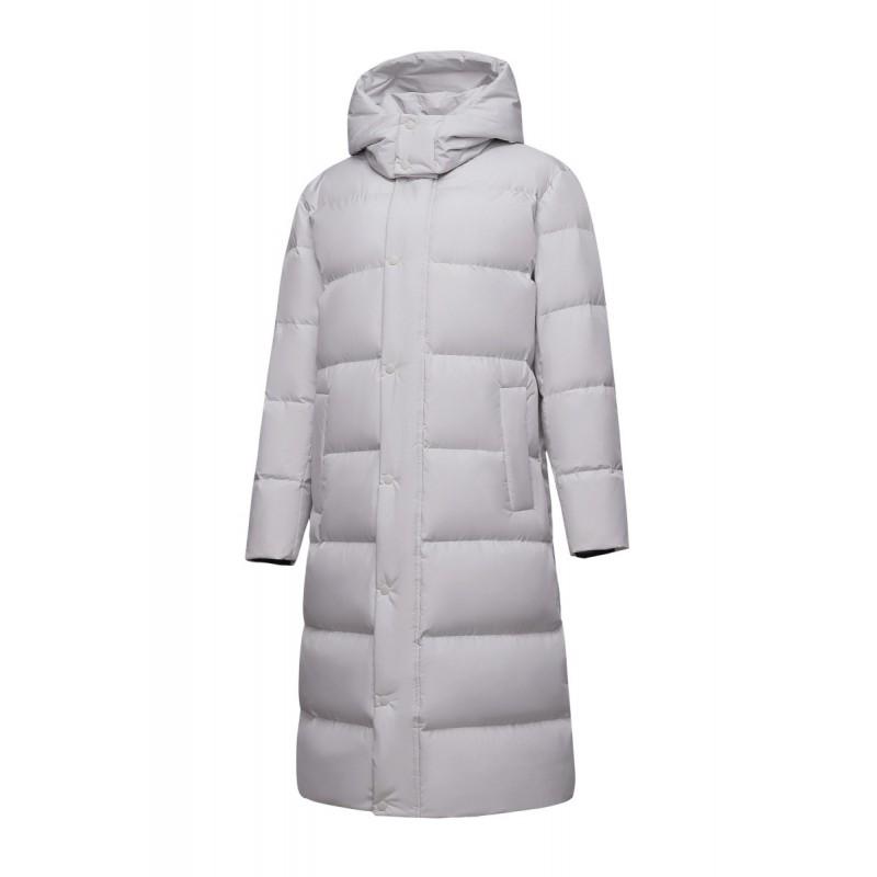 Unisex Winter Long Hooded Down Jacket Knee-length Thick Loose Casual Puffer Coat