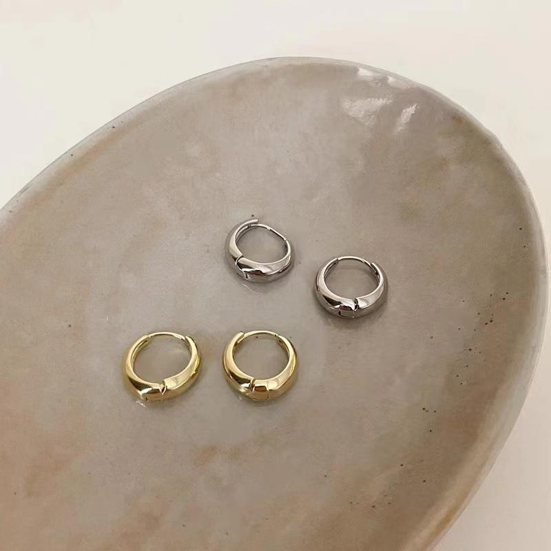 

High-Grade Metal Hoop Earrings - Luxury Niche Design, Trendy 2024 Style for Women