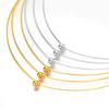 1 Piece 304 Stainless Steel Wire Collar Choker Necklace Round with Removable Ball End Cap Handmade DIY Jewelry Making 45cm Long