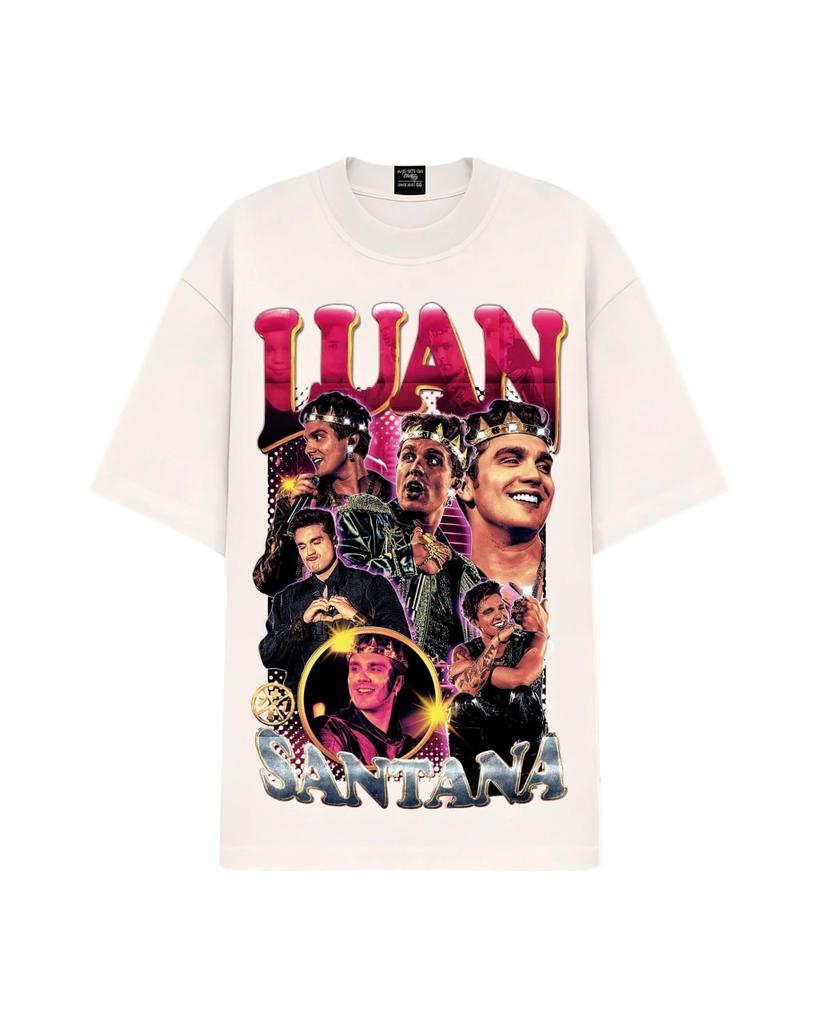 Retro Print T-shirt Men Women Classic Cotton Singer Luan Santana Big Face Short Sleeves Oversized Heavy Man Women Unisex Top Tee