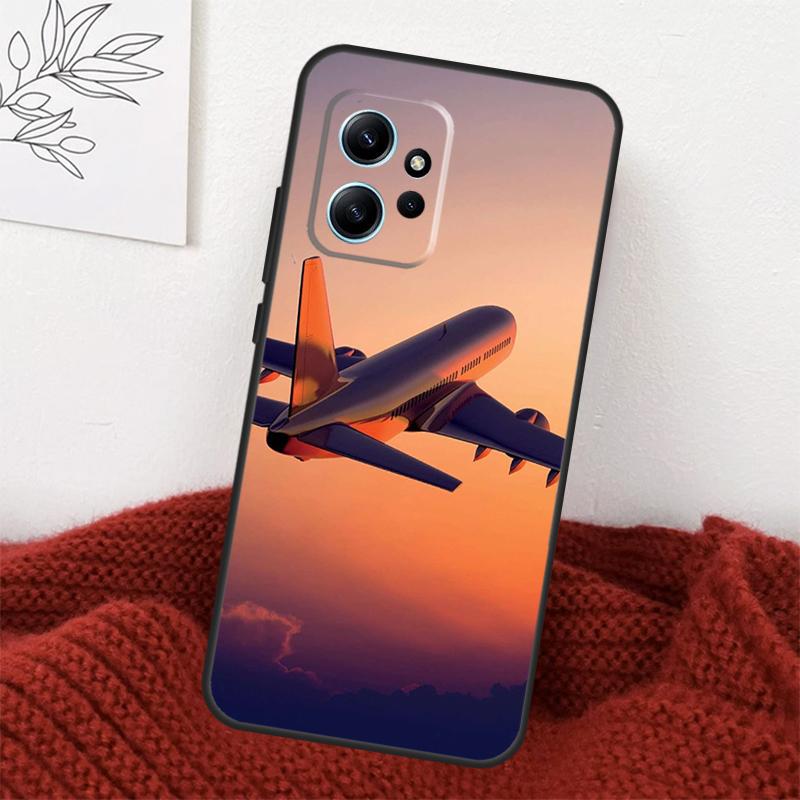 Airplane Plane Aircraft Case For Xiaomi Redmi Note 14 13 12 11 10 15 Pro Plus Cover For Redmi 15 15C 10C 12C 13C 14C