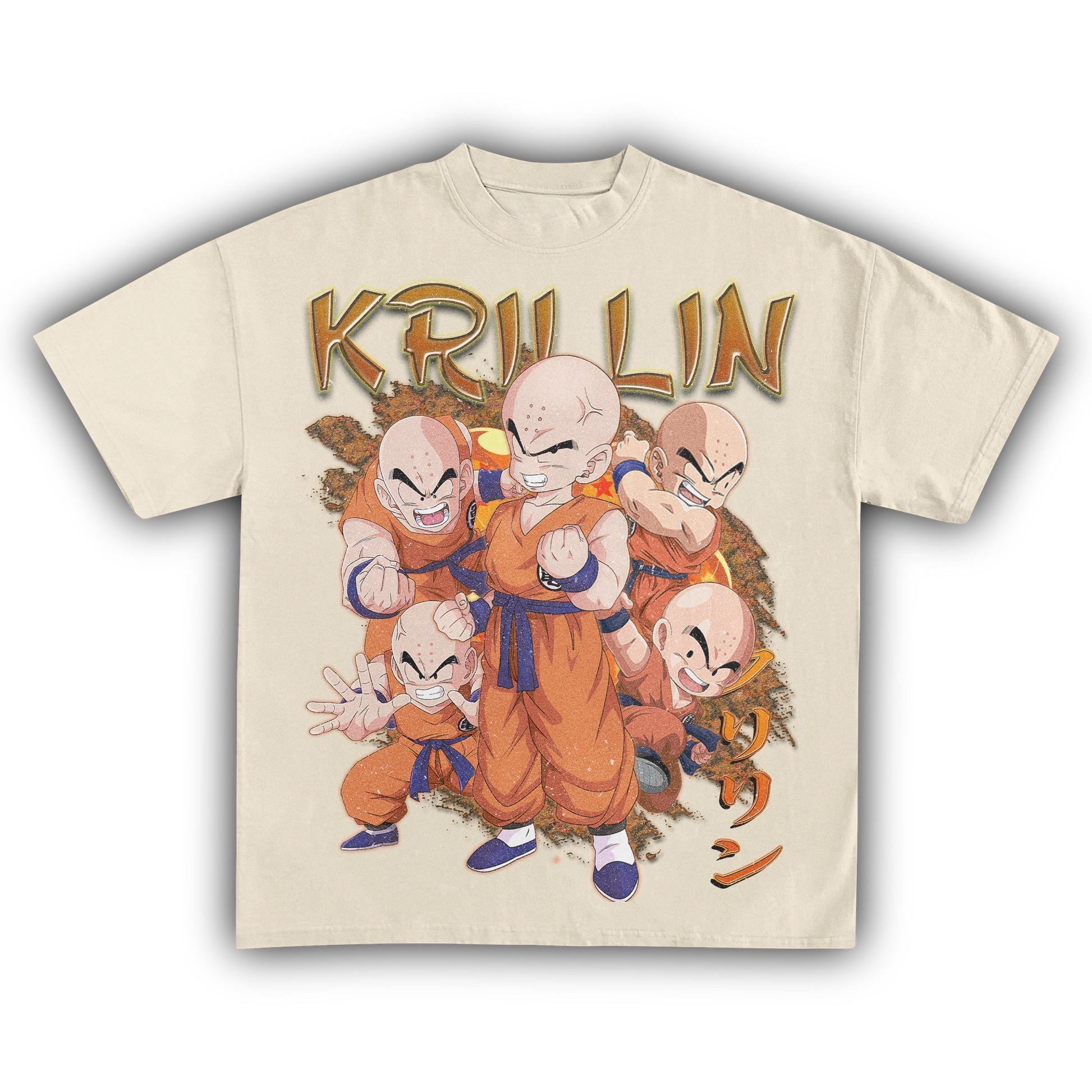 Krillin Dragon Ball T-Shirt Men Women Anime Graphic Cotton Short Sleeve Streetwear Tee S