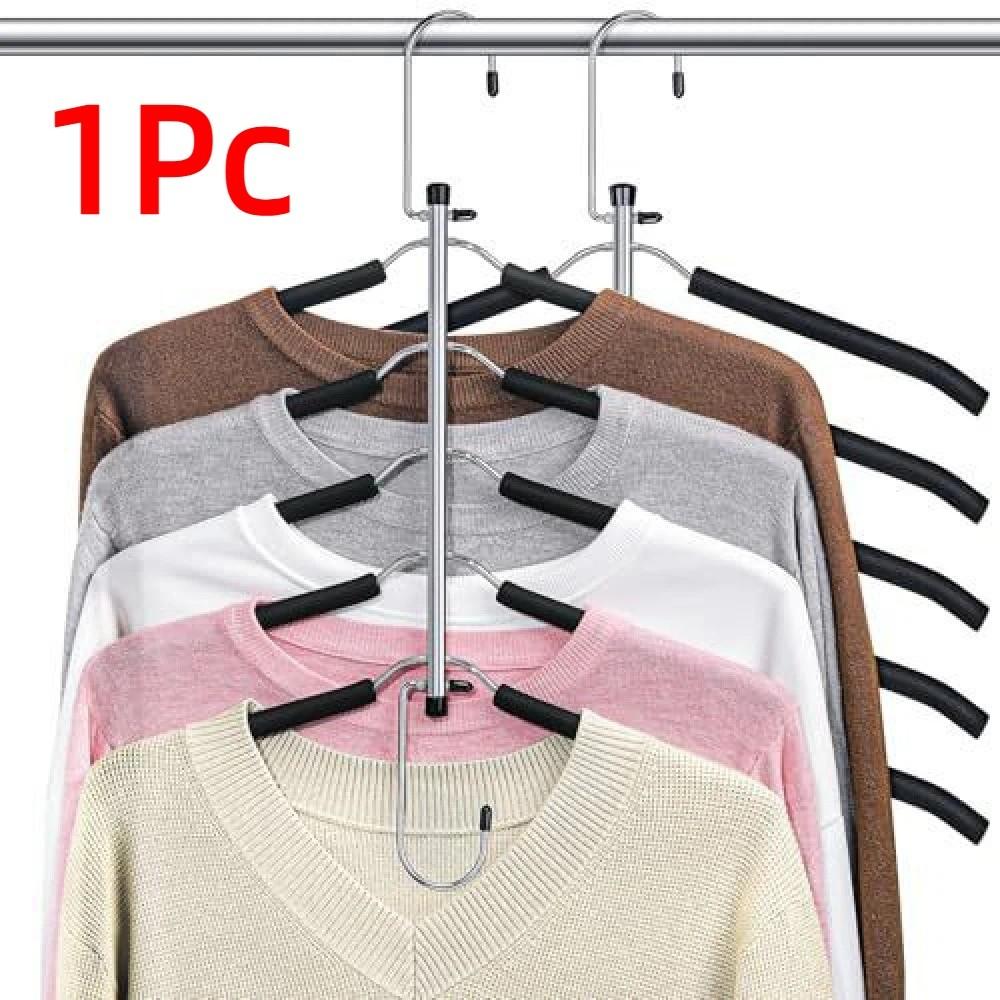 Traceless Non-Slip Clothes Rack Heavy-Duty Closet Organizer Sturdy Space Saving Hanger Bedroom
