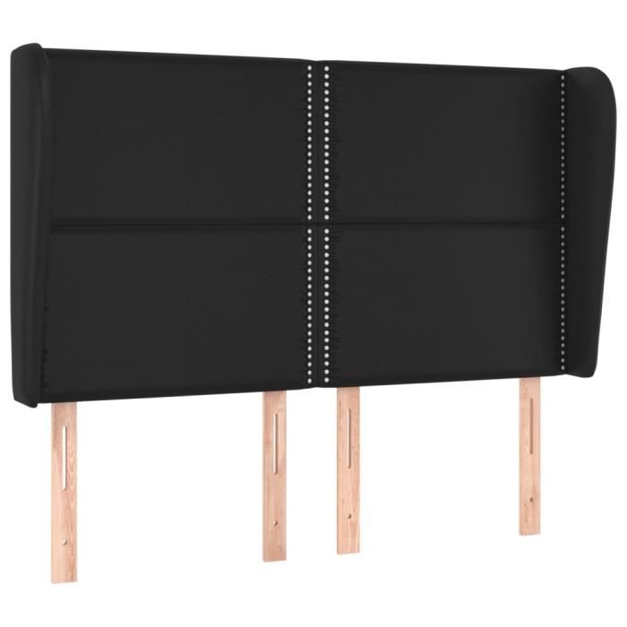 VidaXL Headboard with Ears Black 147x23x118-128 Cm Faux Leather3117906