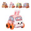 Fabric Kids Pull Back Car Cartoon Parent Child Interaction Soft Baby Vehicle Toy for 1 to 3 Years Ol