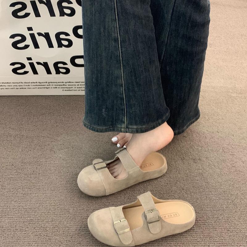 Boken Flip-flops Summer and Spring Thick-soled Shoes Muller and Mary Jane Shoes Half Slippers