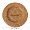 Vintage Tableware Mat Decorative Snack Serving Tray Nordic Handwoven Rattan Tray  Living Room