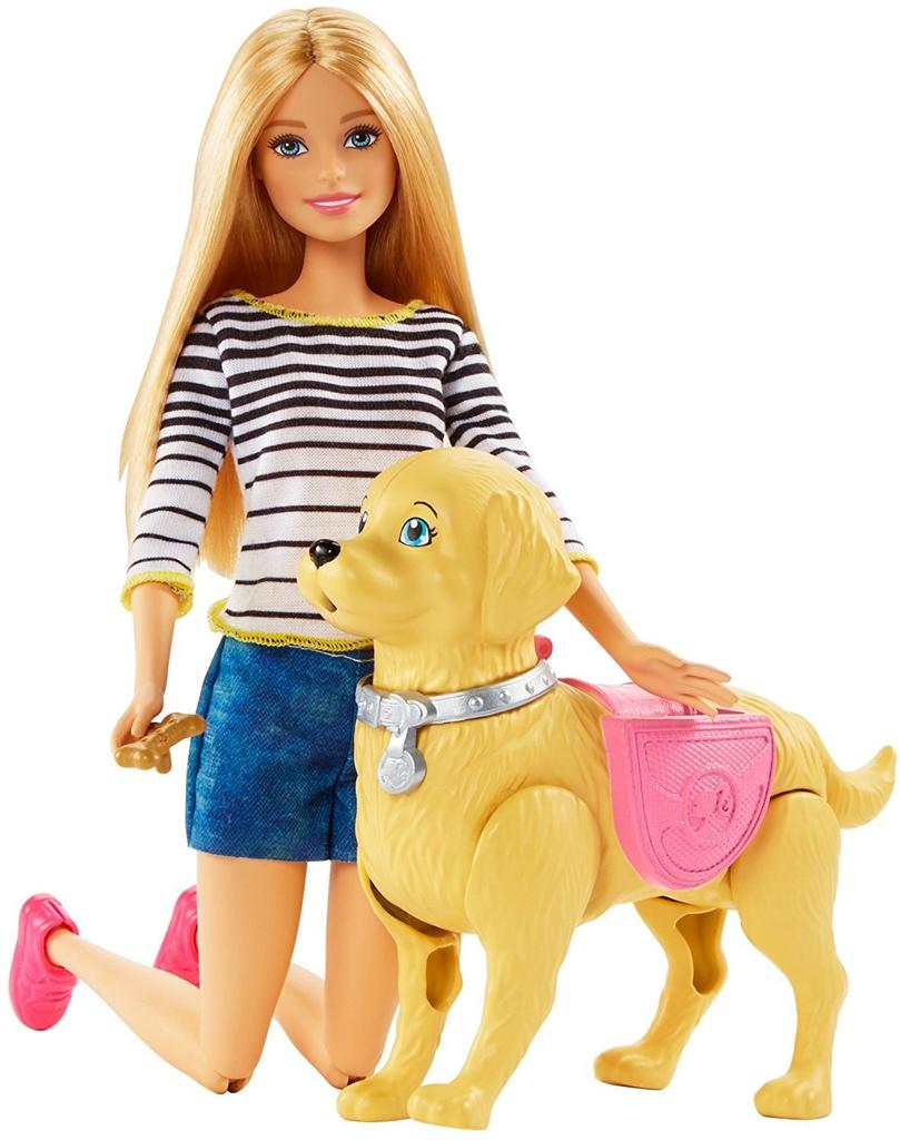 Barbie Girls Walk and Potty Pup with Blonde Doll [Parallel Import]