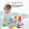 Kids Wooden Pretend Play Ice Cream And Lollipop Set With Interactive Logic Toys For Children
