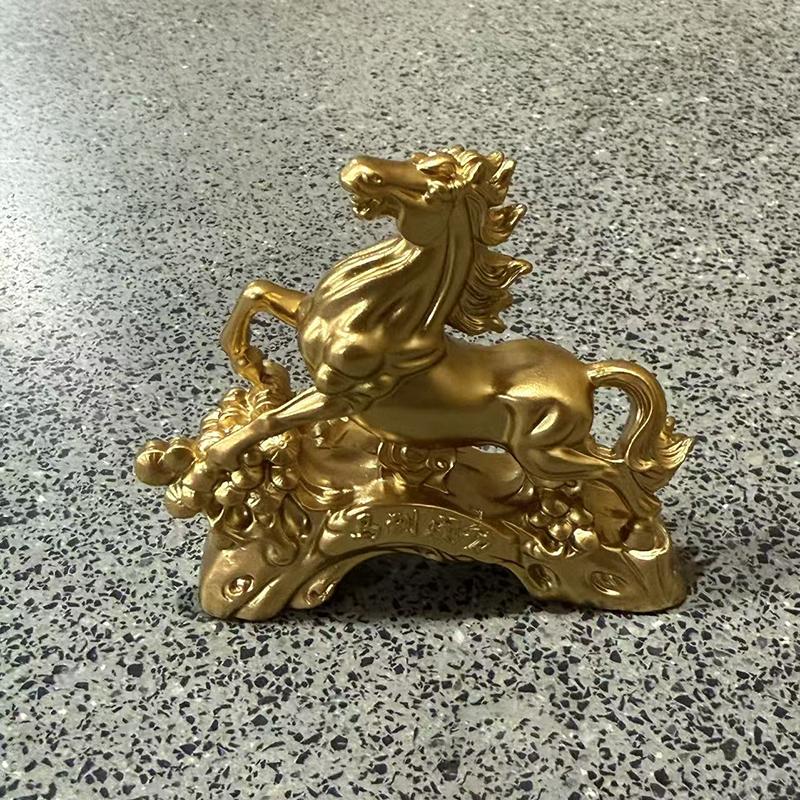 פסל חמוד יצירתי מסוס וקוף מפליז, מחזיק מפתחות, תליון, קישוטים שולחניים לבית ולמשרד, צעצועים מצחיקים