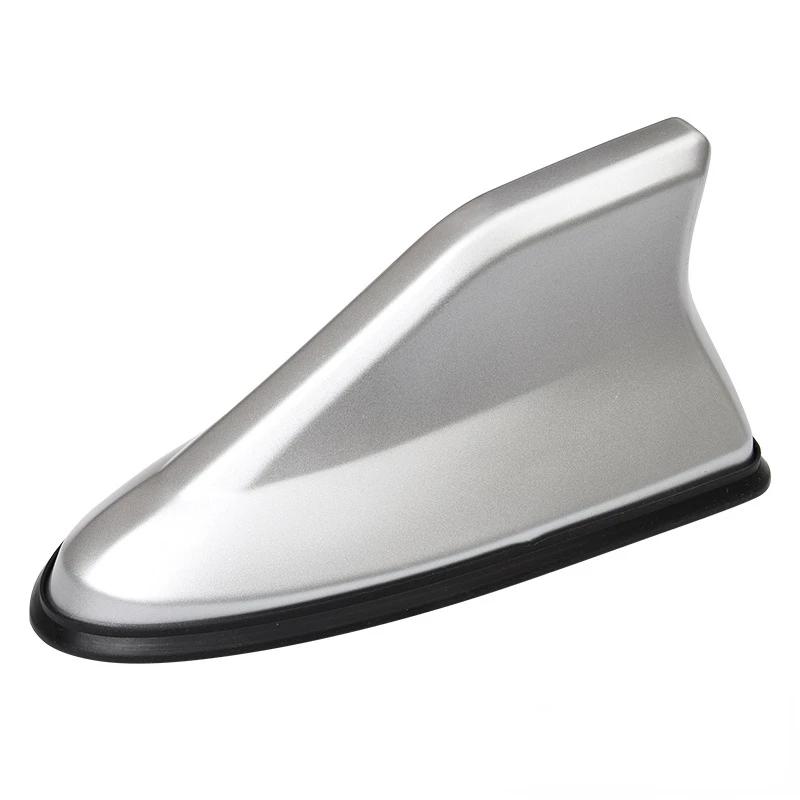 Universal Carbon Fiber Look Car Roof Top Mount Shark Fin Aerial Antenna Toppers Auto Radio AM FM Antenna Signal Amplifier