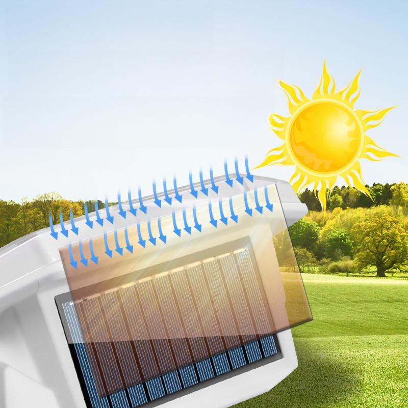 LED/COB Five Sided Solar Wall Lamp, Outdoor Human Body Induction Lamp, Household Courtyard Lamp, Road Fence Lighting Lamp