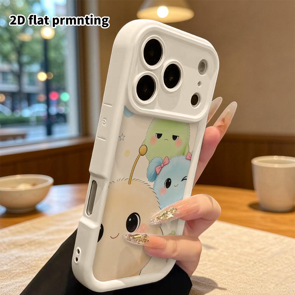 Phone Case: 2D Flat, Suitable for iPhone 18 17 16 15 14 13 12Pro Protective Case, Plush Little Monster, Perfect Christmas and Halloween Holiday Gift