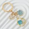 Ocean Series Seashell Conch Starfish Keychain Women Girls Keyrings Birthday Party Jewelry Gifts