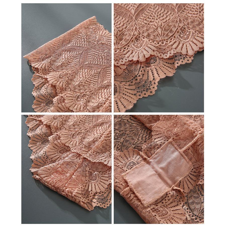 Plus Size High Waisted Sexy Lace Thong Damenunterwäsche No Trace Übergroße lose T-Höschen