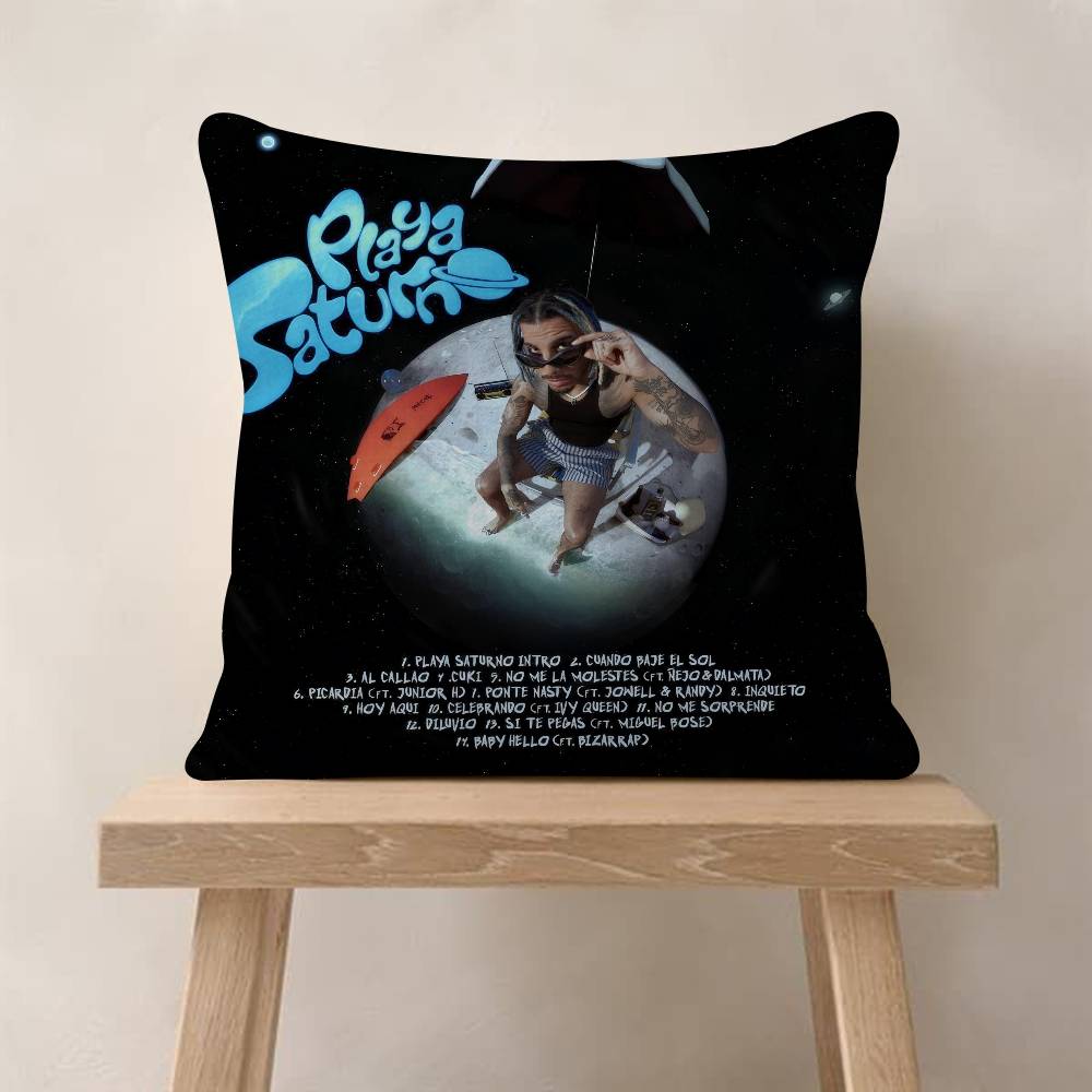 Rauw Alejandro Playa Saturno Singer Office Cushion Pillowcase Car Cushion Cover45X45CM Lumbar Pillowcase Sofa Pillowcover