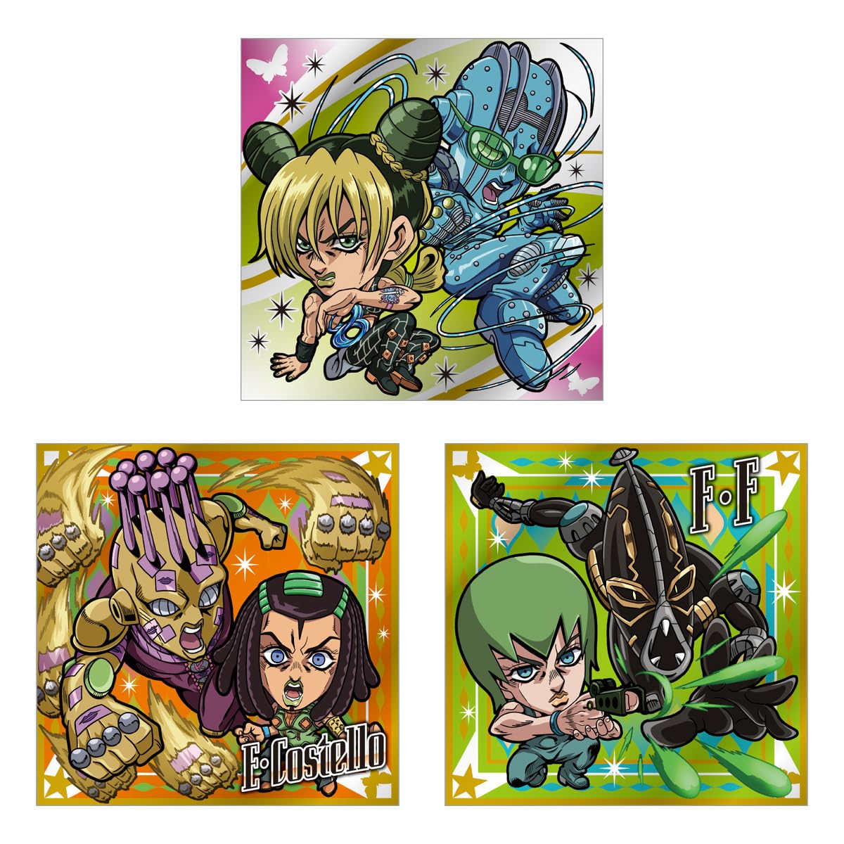 Bandai JoJo s Bizarre Adventure Sticker Wafer Stone Ocean Wafer Baked Confectionery Toy Food