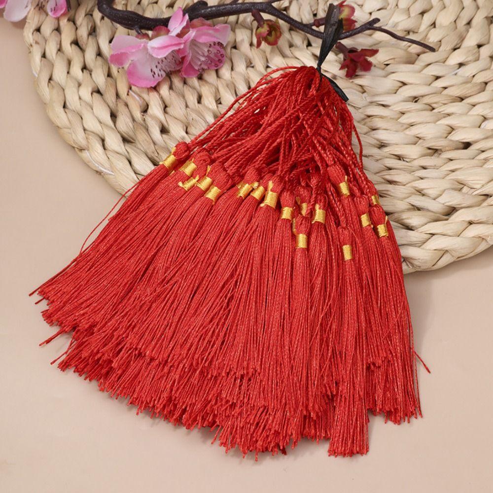 100 Stück Neu mit Perlen Nähen Quaste 13cm DIY Anhänger Fransen Handgefertigt Vorhänge Zubehör für Handarbeiten Schmuckherstellung
