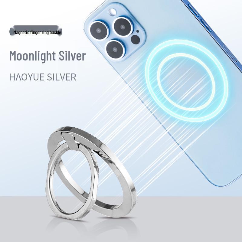 

MagSafe Magnetic Phone Holder with Ring Buckle – Portable No-Adhesive Stand