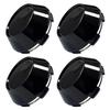 Tonra Wheel Center Caps, 69mm Outer Diameter, 65mm Inner Diameter Hub Bore, Set of 4, Aluminum Wheel Center Caps, 45mm Black, Black X Black
