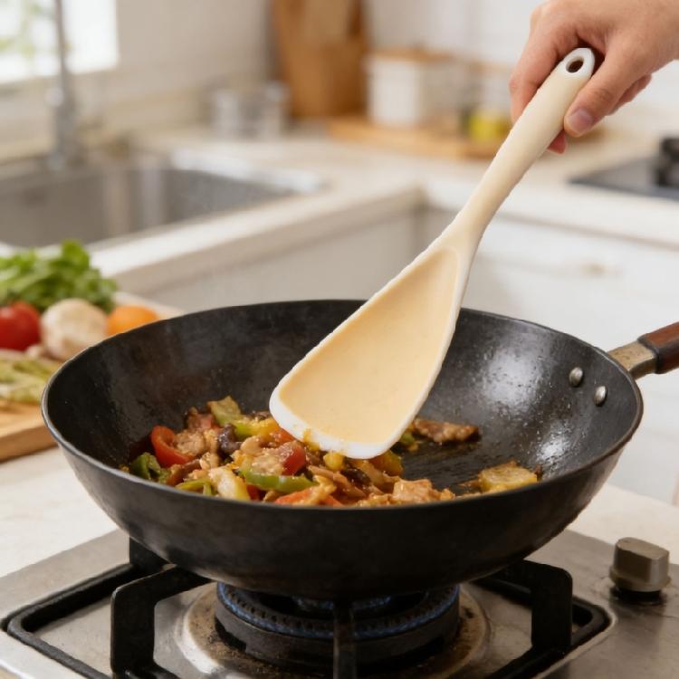 Soft Touch Silicone Duckbill Spatula for Nonstick Cookware Heat Resistant Stirring Spoon Multipurpose Kitchen Gadget