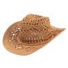 Fashion Hollowed Jazz Hat Handmade Cowboy Straw Hat Women Men Summer Outdoor Travel Beach Hats Unisex Solid Western Sunshade Cap
