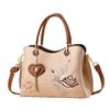 Vintage National Embroidery Ladies Handbag, High-End Spacious Multiway Bag As Holiday Present For Mothers