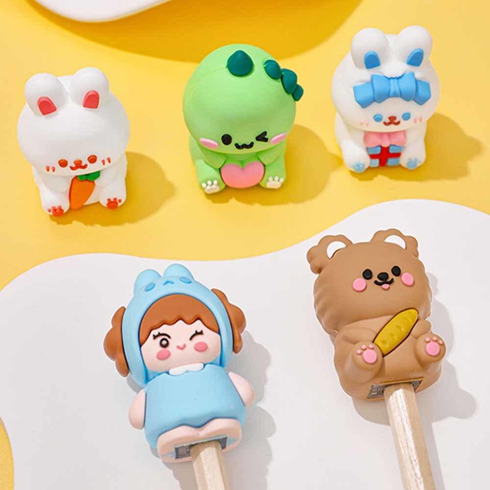 1 Piece Stationery Kawaii Animal Doll Cartoon Sharpener Pencil Office Supplies Kawaii School Accessories