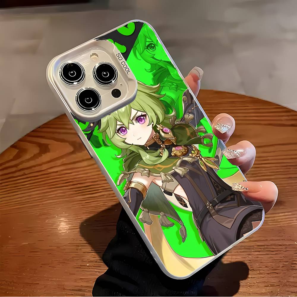 Collei Genshin Impact Handyhülle Für IPhone 17 16 15 14 13 12 11 Plus Pro Max Mehrfarbig Aurora Laser Stoßfest Funda Hülle