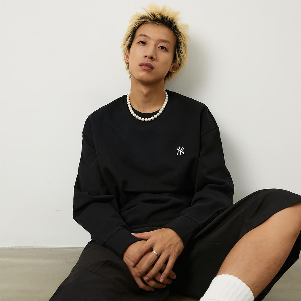 New MLB New York Yankees Basic Collection 24FW Sweatshirt Unisex Black 3AMTB9144-50BKS
