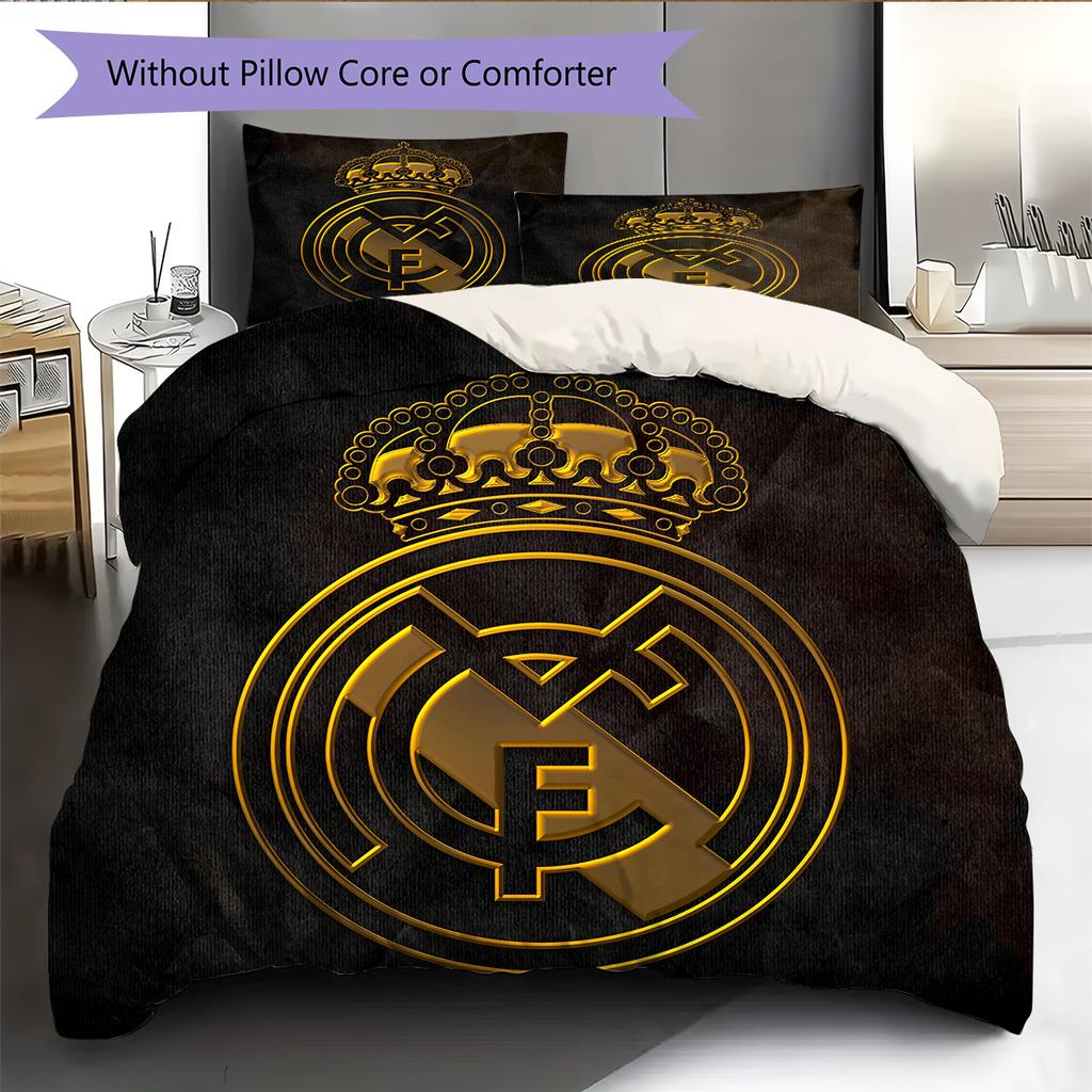 Madrid Pattern Bedding Home Decoration Birthday Gift (1 * duvet cover + 2 * pillowcase, without core)
