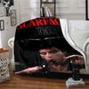 1pc Scarface-Inspired Flannel Blanket - Soft Cozy All-Season Throw for Bedroom, Sofa, Camping, Travel - Perfect Gift for Movie FansB10