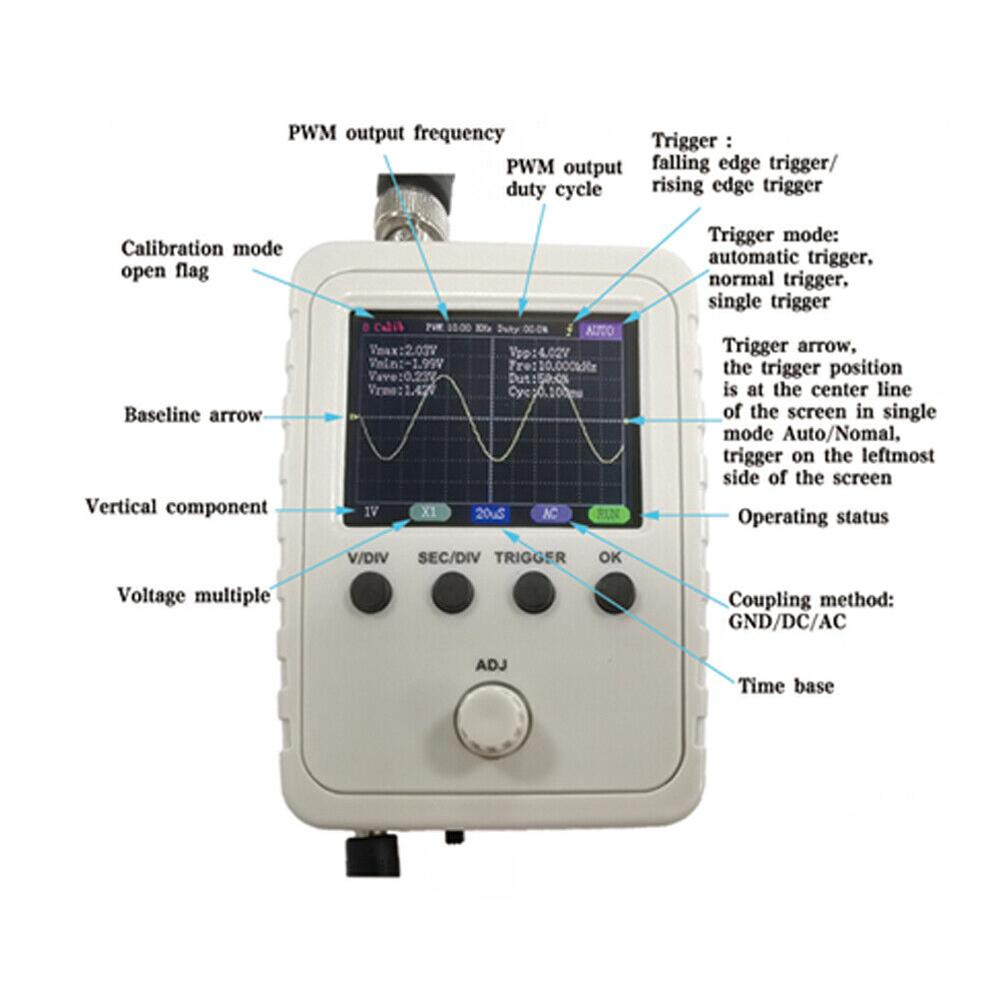 Oscilloscope 0~200KHz 10 S/Div~50s/Div 1024 Bytes High Quality