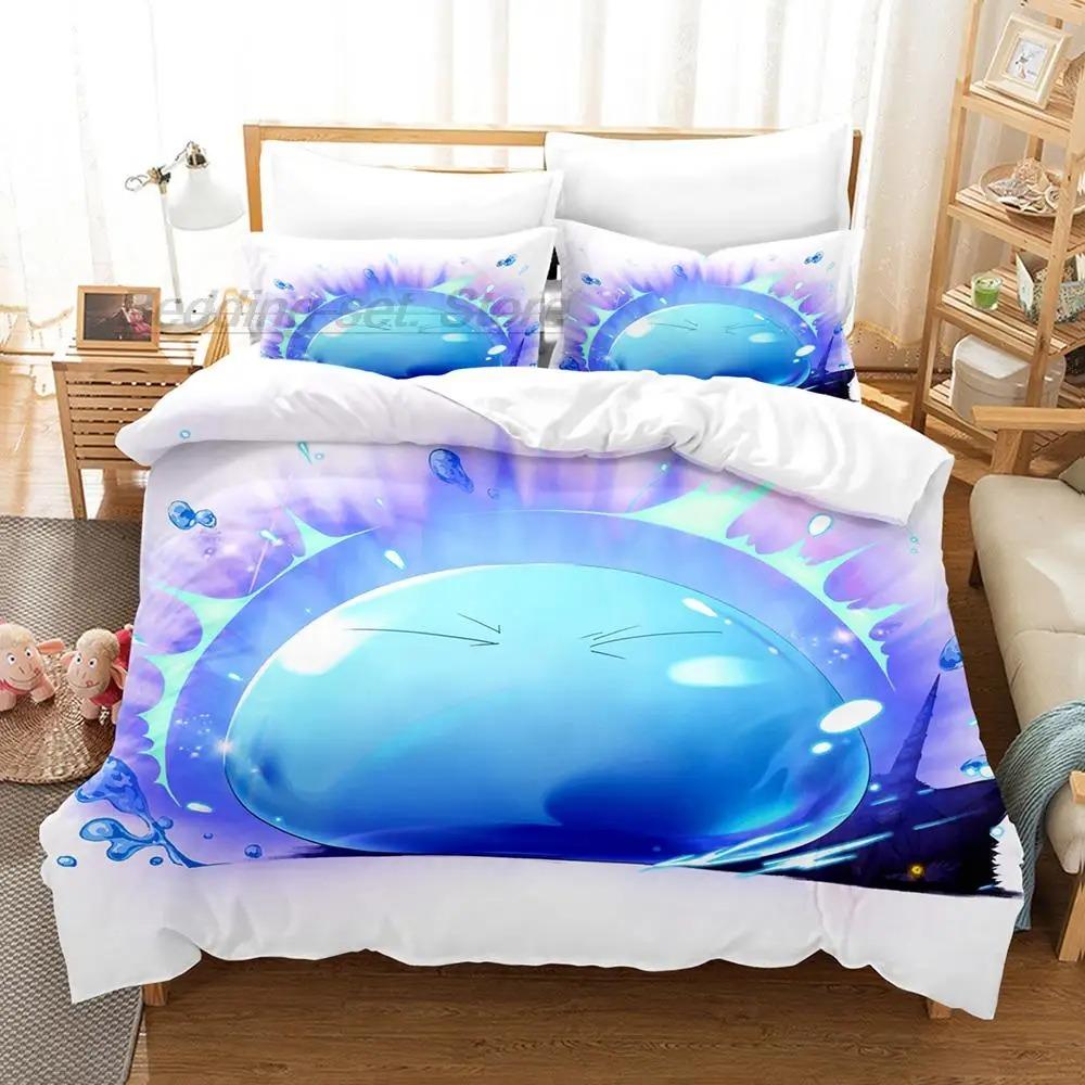 Ten Czas Kiedy Odrodziłem się jako Śluz Pościel Zestaw Pojedynczy Bliźniak Pełny Queen King Size Zestaw do Łóżka Aldult Dzieci Druk 3D Anime Kreskówka
