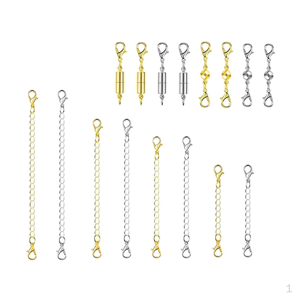 

Набор из 16 магнитных застежек и удлинителей цепочек, удлинителей ожерелья, застежек для