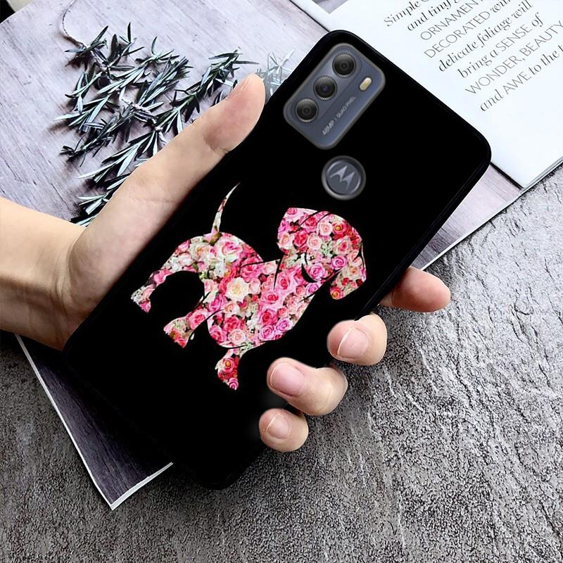 

Cute cartoon Dachshund dog Phone Case For Motorola G Stylus 5G G Play G35 G45 G54 G24 G86 G04S E13 E14 E32 E32S Moto E32 E32S